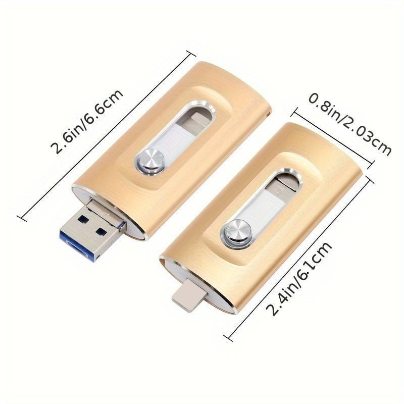 🔥Hot Sale 50% Off🎁⚡3 in 1 Flash Drive⚡ Portable High Speed USB 3.0 Memory Storage