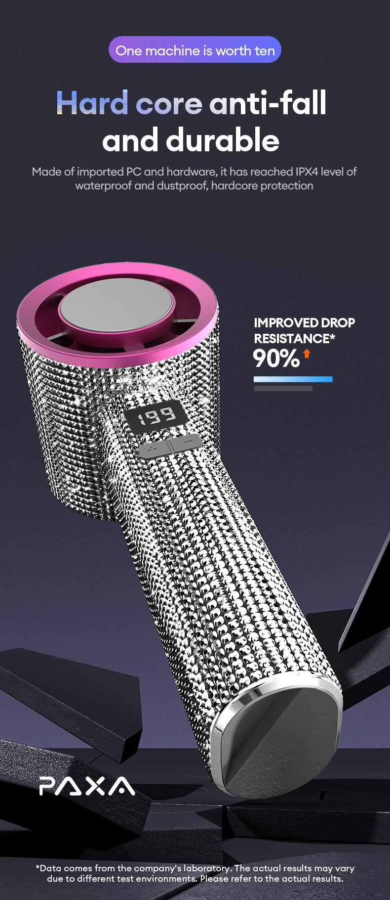 🔥Final 3 Hours – 50% OFF!Full Diamond Luxury Craftsmanship Portable Handheld Turbo Fan, 3 Gear Wind, Rechargeable Long Battery Life Hand Fan With Digital Display For Outdoor Activities, Travel, Office, Wonmen's gift