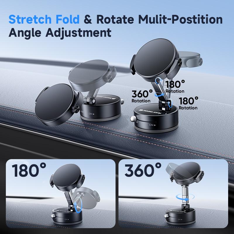 🔥Hot Sale 50% Off🎁Upgraded Magnetic Phone Holder with 360° Rotation, Strong Magnet, Foldable and Portable Design