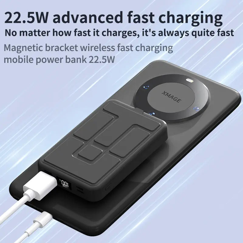 🏆LAST DAY SALE 40% OFF⏰Magnetic Power Bank , 10000mAh Wireless Portable Charger with USB-C Cable