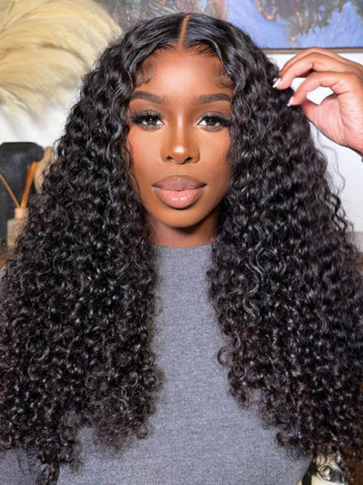 🔥Final 3 Hours: 70%OFF🔥CurlyMe Pre-bleached Knots Wear Go Glueless Wig Pre-cut HD Lace Water Wave Human Hair