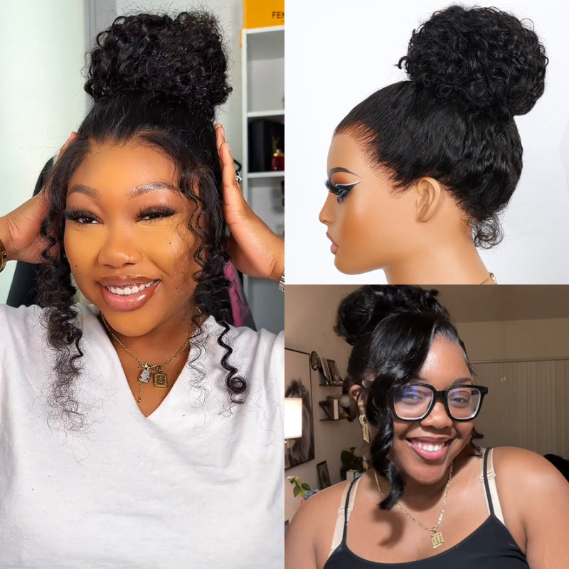 🔥Hot Sale 50% Off🎁Flash Sale Cozy Invisi Strap Snug Fit for 360 Skin Lace Frontal Pre-cut & Pre-bleached Human Hair Wig