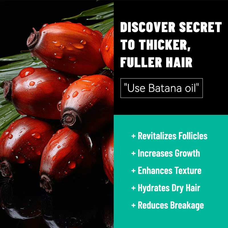 🏆LAST DAY SALE 40% OFF⏰Hotana 100% Unrefined Batana Oil from Honduras – Fuller, Thicker Hair for Women & Men, Silky Conditioning, Frizz Control & Color Care Damaged Healthier