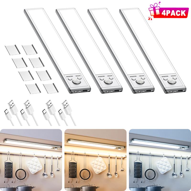 🔥Hot Sale 50% OFF⏳TAILEDEN Under Cabinet Lights,76LED Motion Sensor Night Light Indoor