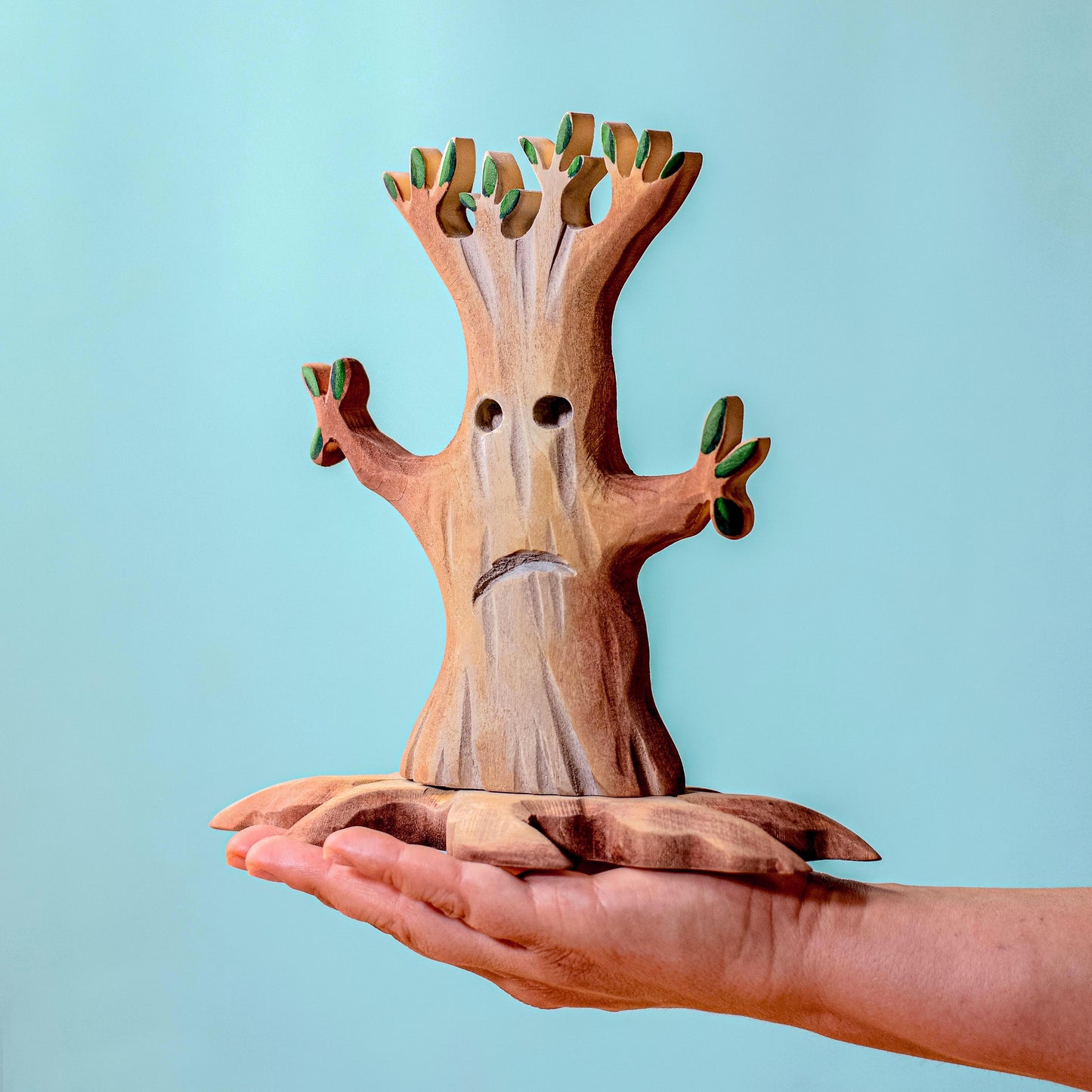 Bumbu Handmade Wooden Halloween Trees & Bat Set