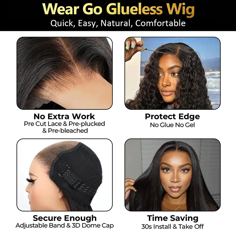 🔥Sale Happening Now:70%OFF Pre-Cut Lace Kinky Straight