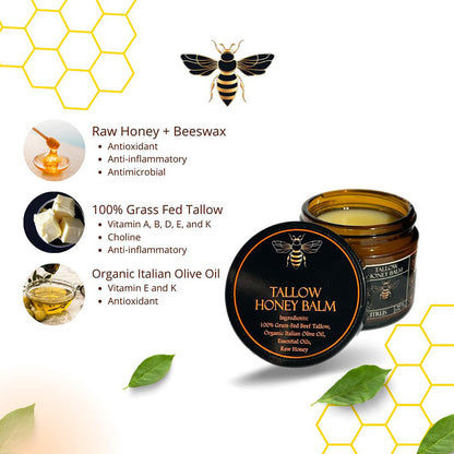 🔥Hot Sale 50% Off🎁ANIUCH™Organic Grass-Fed Beef Tallow Balm with Raw Honey
