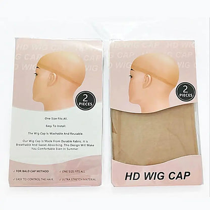 🔥Hot Sale 70% Off🎁Invisible HD Human Hair Wig cap 2Pieces/pack Stretch Elastic Hair Net For Women
