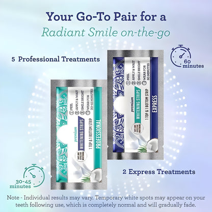 🔥Hot Sale 50% Off🎁2-Weeks Whitening Strips (14 Packets | 2 Strips per Pack) – Enamel-Safe for Sensitive Teeth, Featuring Non-Slip Dry Strip Tech