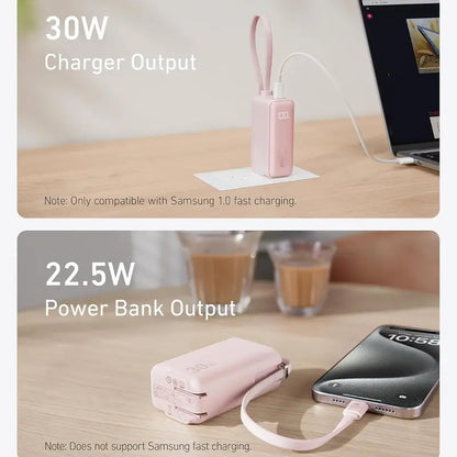🏆LAST DAY SALE 40% OFF⏰Anker 3-in-1 Power Bank, 10,000mAh Portable Charger with Built-In Cable and Foldable Plug, 30W Battery Pack, For iPhone 6-14 Series