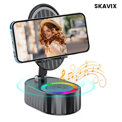 🔥Hot Sale 50% Off🎁SKAVIX™ 2025 Smart 4-in-1 Phone Stand — Induction Speaker, Power Bank & Ambient Light