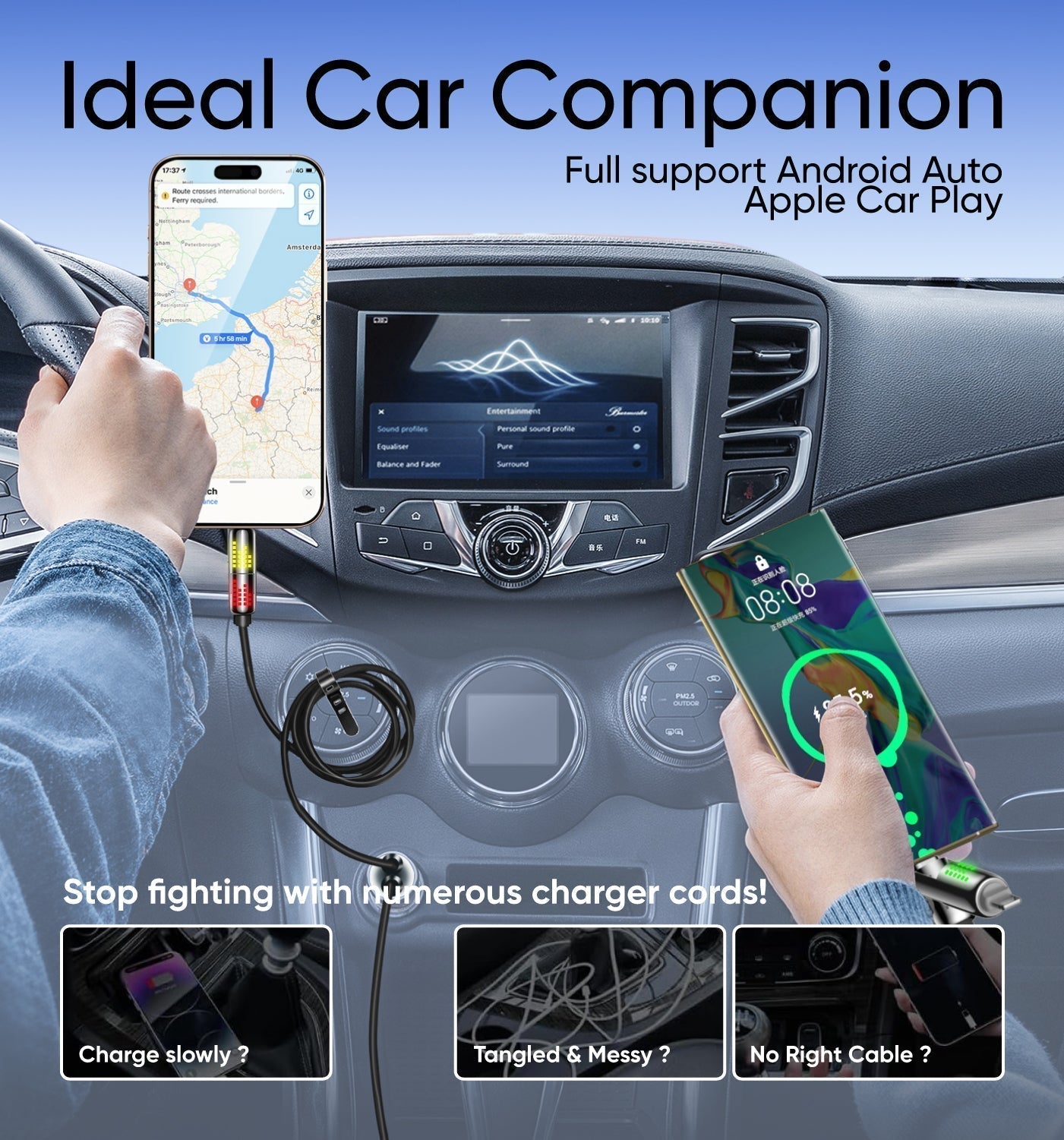 🔥Final 3 Hours: 70%OFF⚡4-in-1 USB Charging Cable mFish fast charging