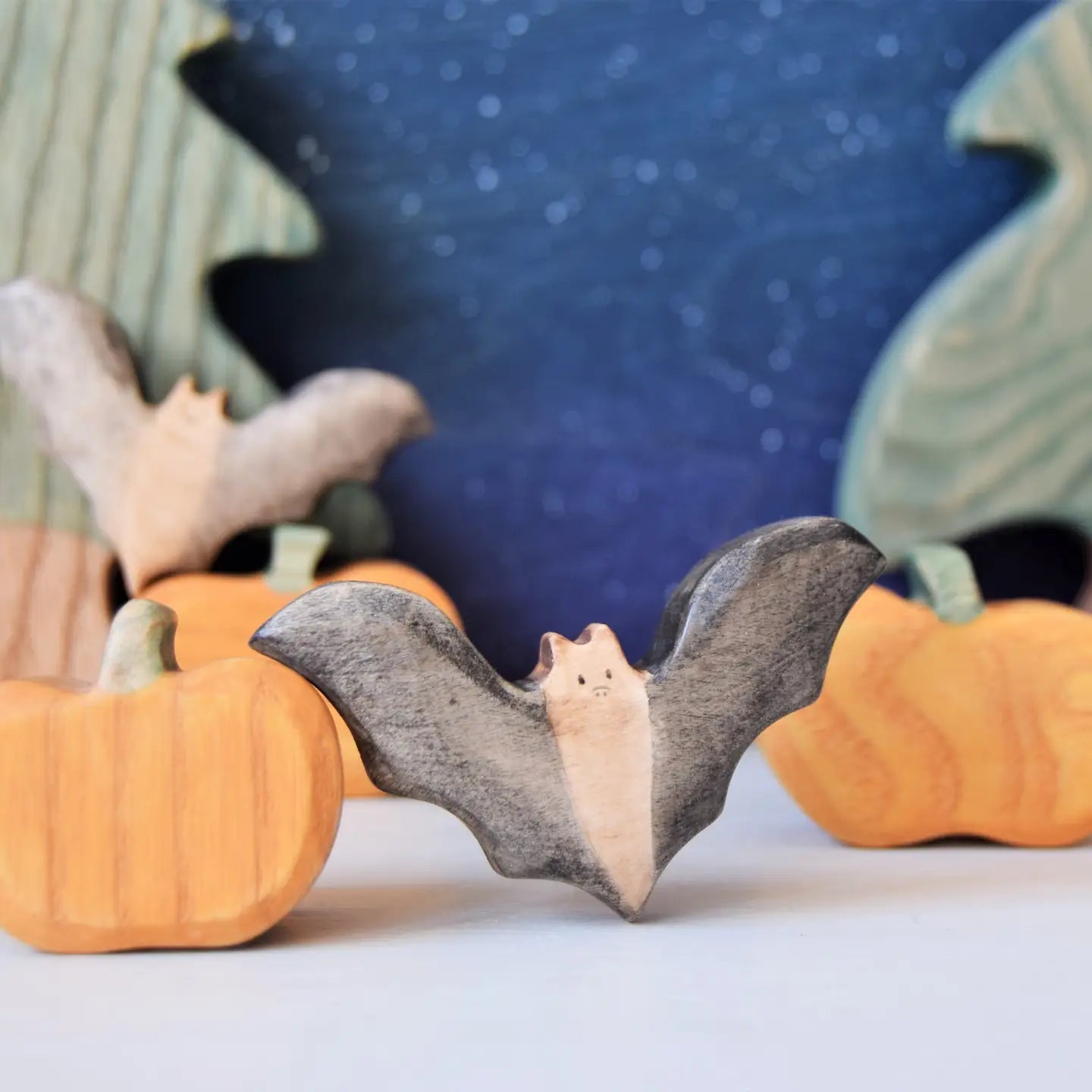Handmade Wooden Happy Jack-O-Lantern By Eric & Albert