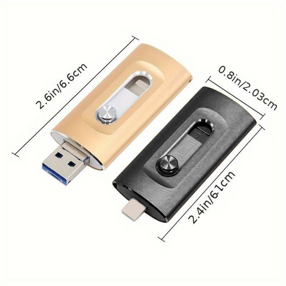🔥Hot Sale 50% Off🎁⚡3 in 1 Flash Drive⚡ Portable High Speed USB 3.0 Memory Storage