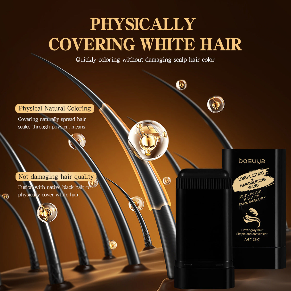 🔥Hot Sale 30% Off🎁Disposable Hair dye comb,Covers Gray Hair,Easy to Color, Portable for Quick Touch - Ups,  Resists Fading and Clumping