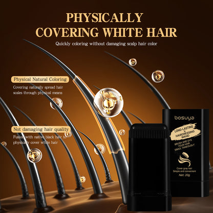 🔥Hot Sale 30% Off🎁Disposable Hair dye comb,Covers Gray Hair,Easy to Color, Portable for Quick Touch - Ups,  Resists Fading and Clumping