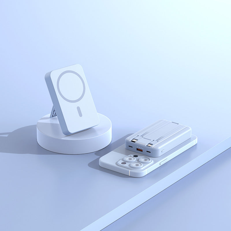 🏆LAST DAY SALE 40% OFF⏰Magnetic Power Bank , 10000mAh Wireless Portable Charger with USB-C Cable