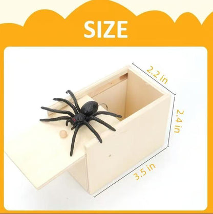 🕷️😱BUY 1 Free 1 Today Only!🎁 Epic Wooden Spider Gag Box - Jump Scare Prank for Parties, Family, Office & Dorms!