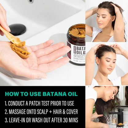 🏆LAST DAY SALE 40% OFF⏰Hotana 100% Unrefined Batana Oil from Honduras – Fuller, Thicker Hair for Women & Men, Silky Conditioning, Frizz Control & Color Care Damaged Healthier