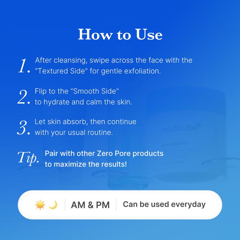 🔥Flash sales 60% OFF !!🎁[medicube] Zero Pore Pads (AHA + BHA) | Korean No.1 Viral Toner Pads
