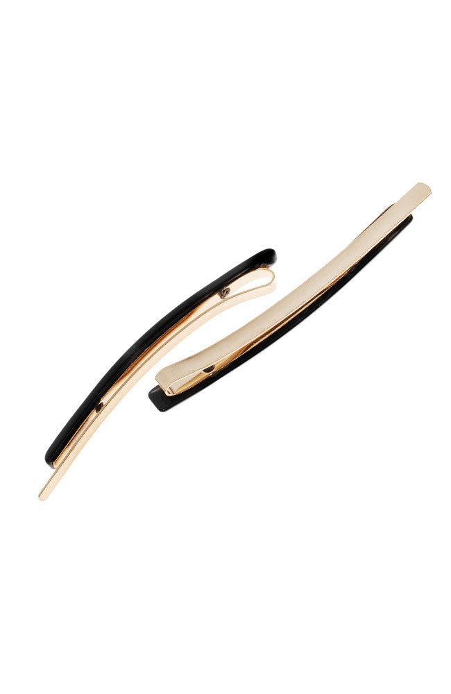 Bobby Pin Pair on Gold Wire - Classic