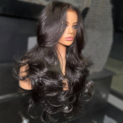 🔥Final 3 Hours: 50%OFF🔥 Glueless Butterfly Layered Wig Loose Wave 13x4 HD Lace Human Hair Wig