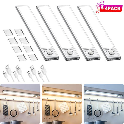 🔥Hot Sale 50% OFF⏳TAILEDEN Under Cabinet Lights,76LED Motion Sensor Night Light Indoor