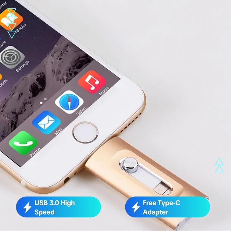 🔥Hot Sale 50% Off🎁⚡3 in 1 Flash Drive⚡ Portable High Speed USB 3.0 Memory Storage