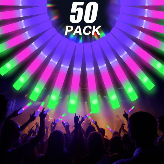 🔥Hot Sale 30% Off🎁50-Pack LED Glow Sticks - Multi-Color  Sticks with 3 Dynamic Modes