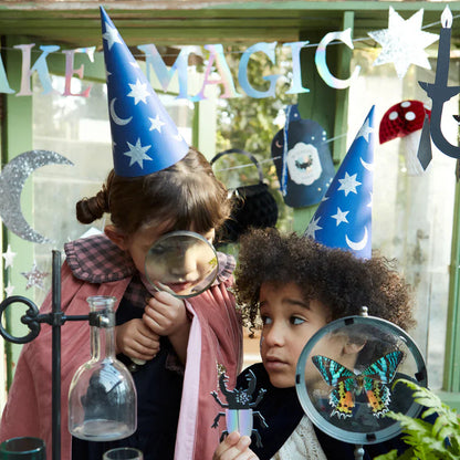 Set of 6 Wizard Party Hats & Wands - Final Sale
