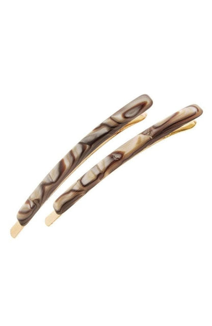 Bobby Pin Pair on Gold Wire - Classic
