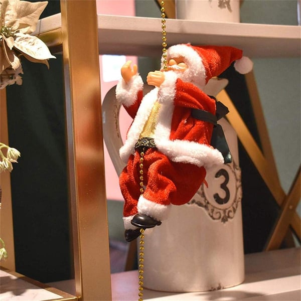 🔥 Start preparing now-Up to 50% OFF 🎄Electric Chimney Climbing Santa Claus Musical Toys