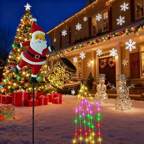 🎅Christmas Sale 50% OFF!!🎄50K+ SOLD! 🎁✨Christmas Solar Kettle Light & Lantern Garden Decor Collection💕