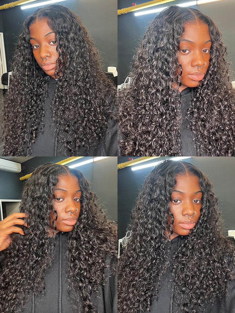 🔥Final 3 Hours: 70%OFF🔥CurlyMe Pre-bleached Knots Wear Go Glueless Wig Pre-cut HD Lace Water Wave Human Hair